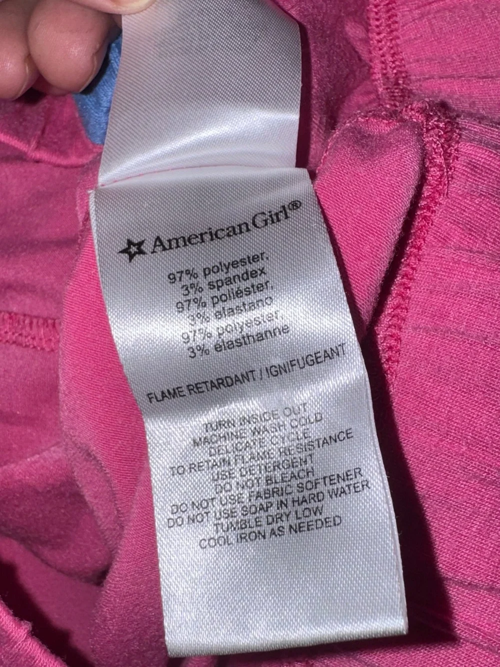 American Girl Pink Sweatpants with Blue Stripes